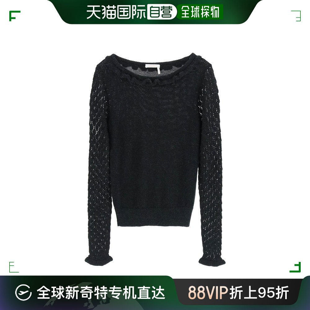 香港直邮SEE BY CHLOÉ女士黑色长袖针织套衫 S22AMP08500BBW001
