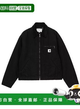 自营Carhartt OG系列女士黑色棉质拉链开合夹克外套