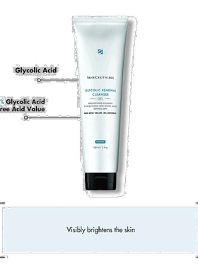 欧洲直邮SKINCEUTICALS/修丽可乙醇酸提亮修护洁面啫喱150ML正品