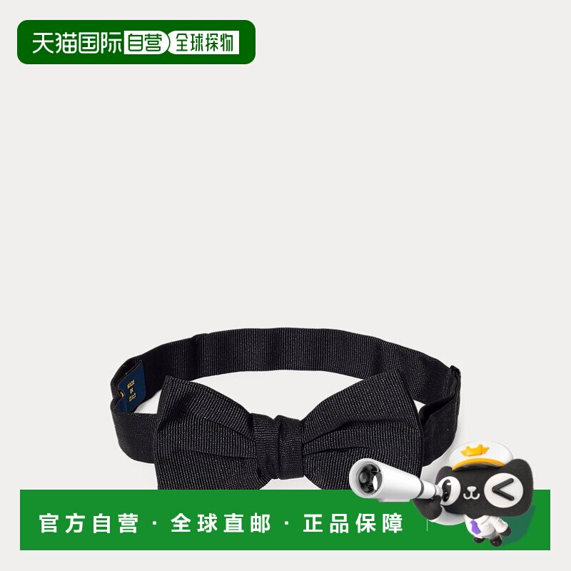 自营欧洲直邮Ralph Lauren拉夫劳伦 男孩黑色丝绸蝴蝶结领结罗缎