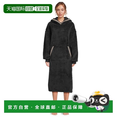 1h可退 香港直邮Ugg 女士 fluff 宽松款连帽衫 black黑色 舒适时