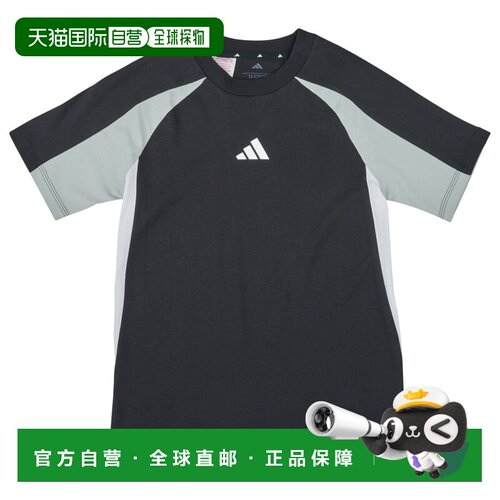 欧洲直邮adidas 男孩衣服 短袖T恤衫 黑色 冬天 Seasonal Essenti