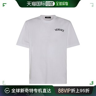 白色黑色棉质T恤 男士 10133021A09865 范思哲 香港直邮Versace