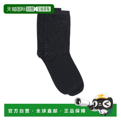1h可退 香港直邮GUCCI 女士袜子 8616453GAP21000 SS2026 黑色 GG