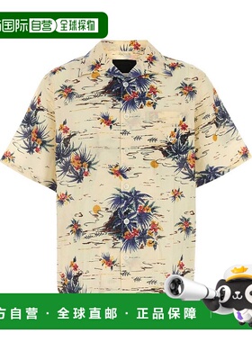 香港直邮Prada 普拉达 男士 圖案印花短袖襯衫 UCS414SUMO16YK