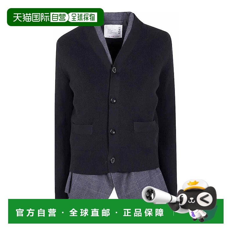 欧洲直邮sacai 女士 针织衫开衫假两件