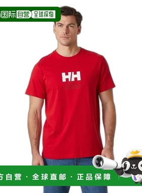 自营欧洲直邮Helly Hansen 男士红色棉核心图案T恤海丽汉森