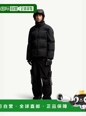 自营欧洲直邮Moncler盟可睐 Rally男士黑色尼龙短款羽绒服