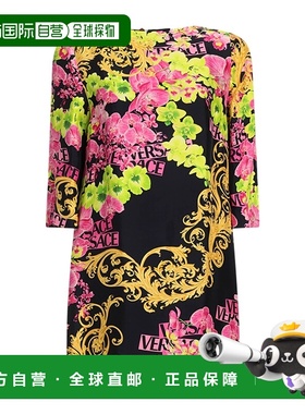1h可退 香港直邮versace 范思哲 女士 短款连衣裙 black黑色 舒适