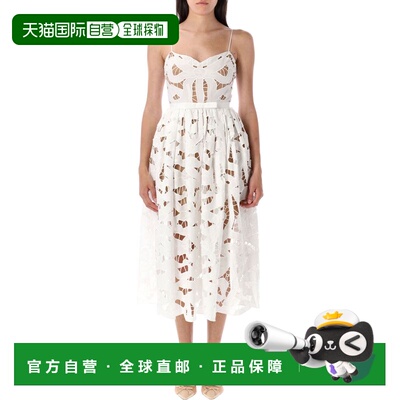 1h可退 香港直邮Self-Portrait 女士 刺绣蝴蝶结中长连衣裙 PF250