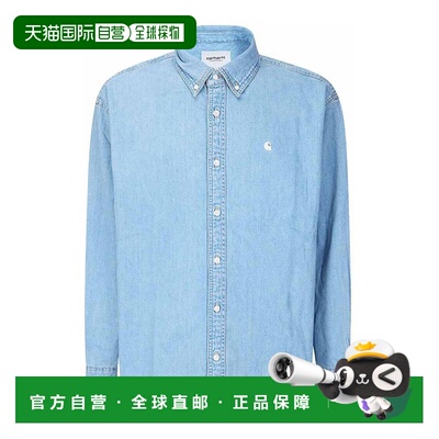 1h可退 香港直邮CARHARTT 男士衬衫 I034525BLEACHED SS2026 蓝色