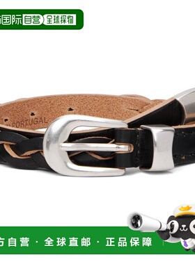 1h可退 香港直邮Our Legacy 男士 黑色 2cm Braided 腰带 A42382B