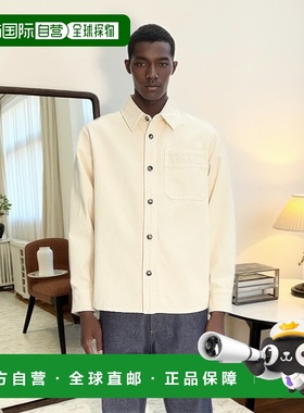自营欧洲直邮APC 男士淡黄色棉衬衫