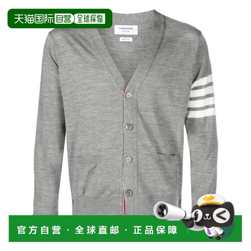 香港直邮THOM BROWNE 男士针织衫 MKC002AY1014058 CO 灰色 Cardi
