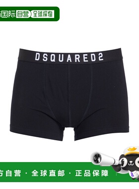 1h可退 香港直邮Dsquared2 二次方 男士 平角内裤 black黑色 舒适