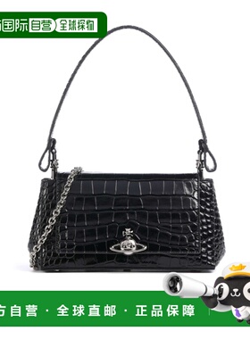 1h可退 香港直邮Vivienne Westwood Hazel 压纹鳄鱼纹中号单肩包
