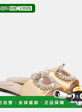 1h可退 香港直邮Valentino 华伦天奴 女士 Adamantine 精饰皮质凉