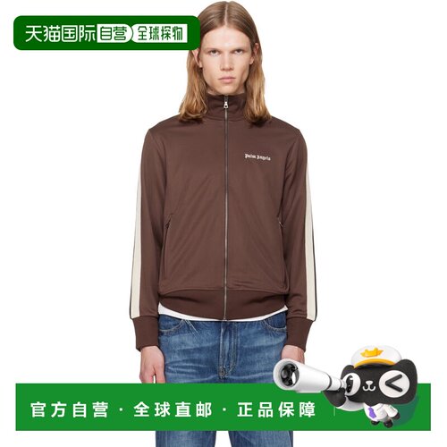 香港直邮Palm Angels 棕榈天使 男士 棕色 Classic Logo 运动夹克