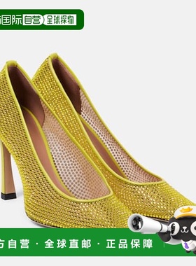 1h可退 香港直邮The Attico 女士 Juno 95 精饰浅口鞋 yellow黄色