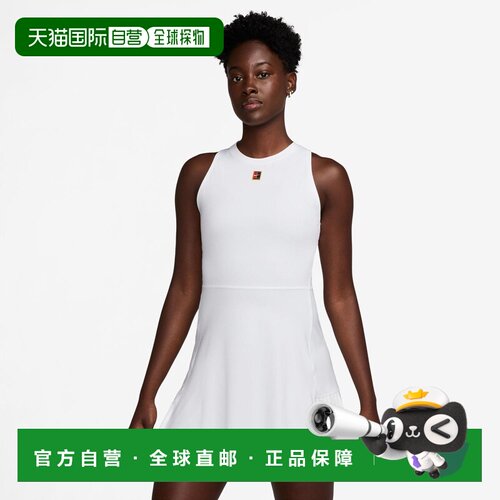 自营欧洲直邮Nike耐克 Court Dri-FIT Slam女士白色聚酯纤维连衣