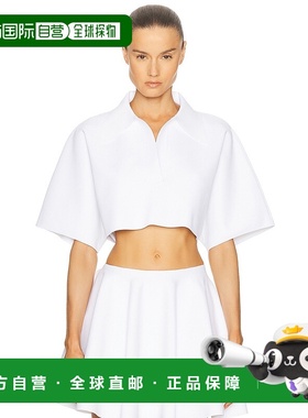 香港直邮Alaia 女士 短款Polo衫 AA9H1188K034A white白色 舒适时