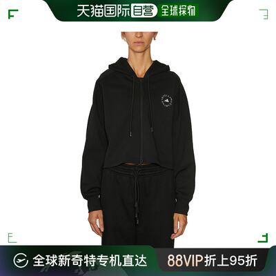 香港直邮adidas 阿迪达斯 女士FELPA CON CAPPUCCIO 短款运动上衣