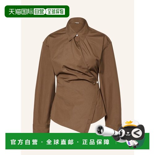 香港直邮ARKET 女士衬衫 100341574315001 CO 棕色 Wrap-style sh