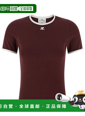 1h可退 香港直邮Courreges 女士 Heritage 圓領 T 卹 125JTS017JS