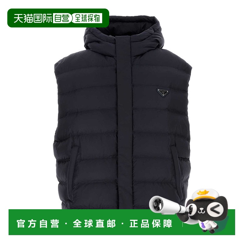 香港直邮Prada 连帽羽绒马甲 SGC67813ILSOOO高端流行 休闲时尚