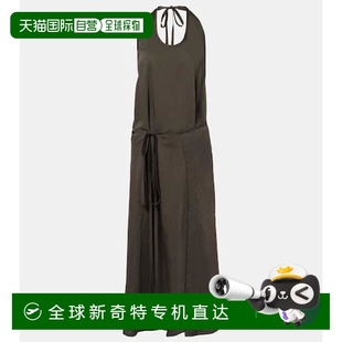 褶皱中长连衣裙 1h可退 Apron 香港直邮Lemaire brown棕色 女士