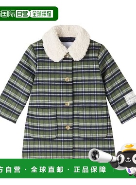 1h可退 香港直邮Molo 女童 Hope 格子大衣童装 green绿色 舒适时