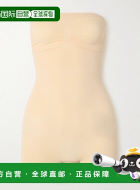 1h可退 SKIMS 女士 Sculpt Shortie 无缝无肩带沙色连体吊带性感