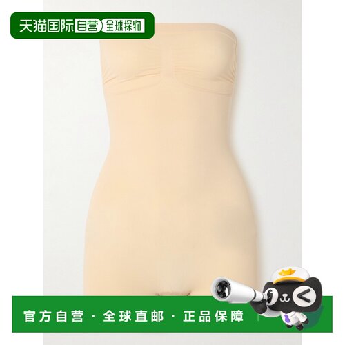 1h可退 SKIMS 女士 Sculpt Shortie 无缝无肩带沙色连体吊带性感