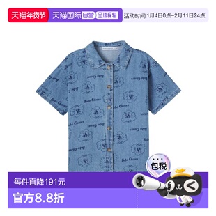 1h可退 香港直邮bobo choses 男童 Pickle 小狗牛仔布衬衫童装