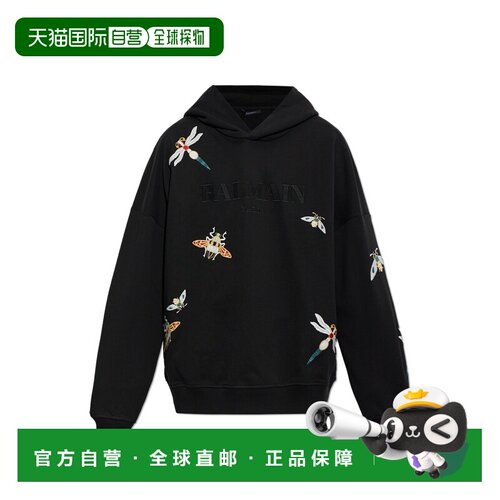 1h可退 香港直邮BALMAIN 男士卫衣 HH1JT250GF69EAH AW2026 黑色