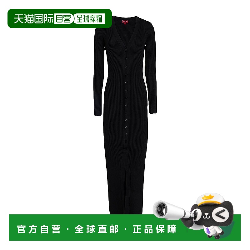 1h可退 香港直邮Staud 女士 长款连衣裙 black黑色 舒适时尚