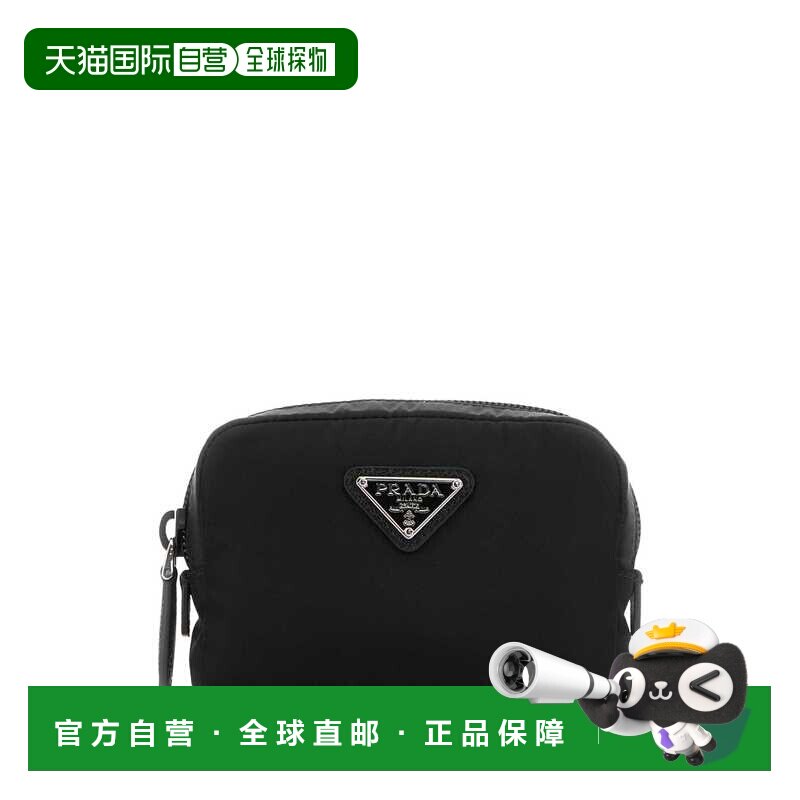 香港直邮PRADA 女士化妆包 1ND339R067F0002 CO 黑色 Re-Nylon化