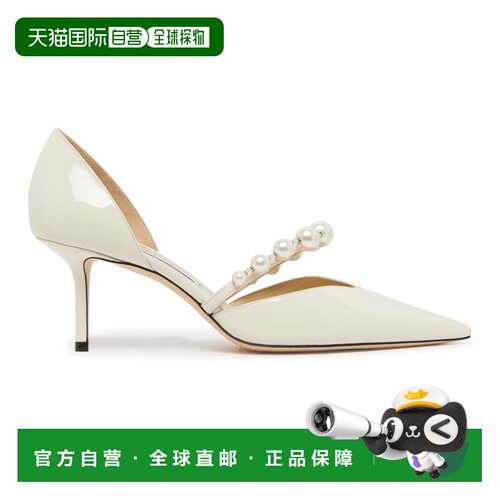 自营欧洲直邮JIMMY CHOO周仰杰 Aurelie 65女士珍珠装饰细高跟鞋