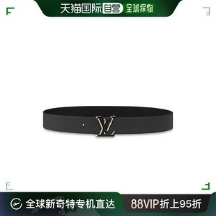 Vuitton 欧洲直邮Louis 路易威登 男士 黑色小牛皮4CM双面腰带95CM