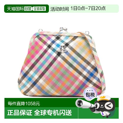 1h可退 香港直邮Vivienne Westwood 格纹单肩包 4B01001BWW01CV