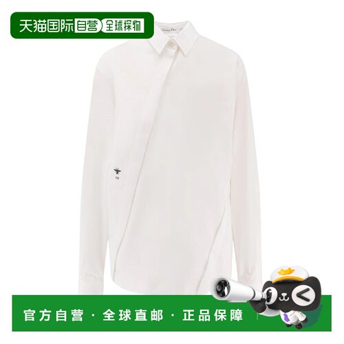 欧洲直邮DIOR 女士衬衫 541B82A33560100 CO 白色 SHIRT WITH ASY