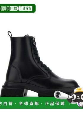 1h可退 香港直邮Hogan 女士 系带马丁靴 HXW6740FL906LO black黑