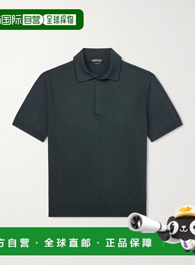 香港直邮Tom Ford 汤姆 福特 男士 海岛棉真丝混纺Polo衫 KPS041Y