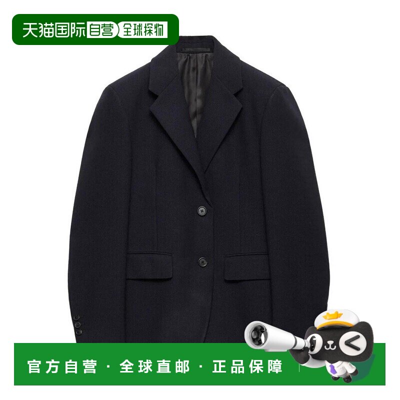 香港直邮PRADA 女士西服 P570P17VZSOOOF0008 CO 蓝色 单排扣西装