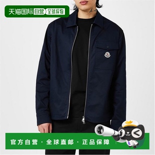 男士 盟可睐 Sn00 徽标棉质拉链衬衫 衬 1h可退 式 香港直邮Moncler