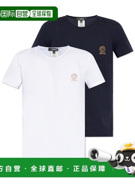 香港直邮Versace 短袖T恤两件装 AU101931A10011范思哲男装