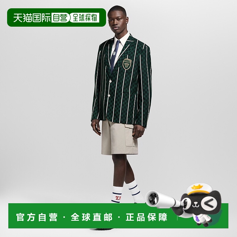 自营1h可退 欧洲直邮LV路易威登 Remix男士黑色帆布老花图案船鞋