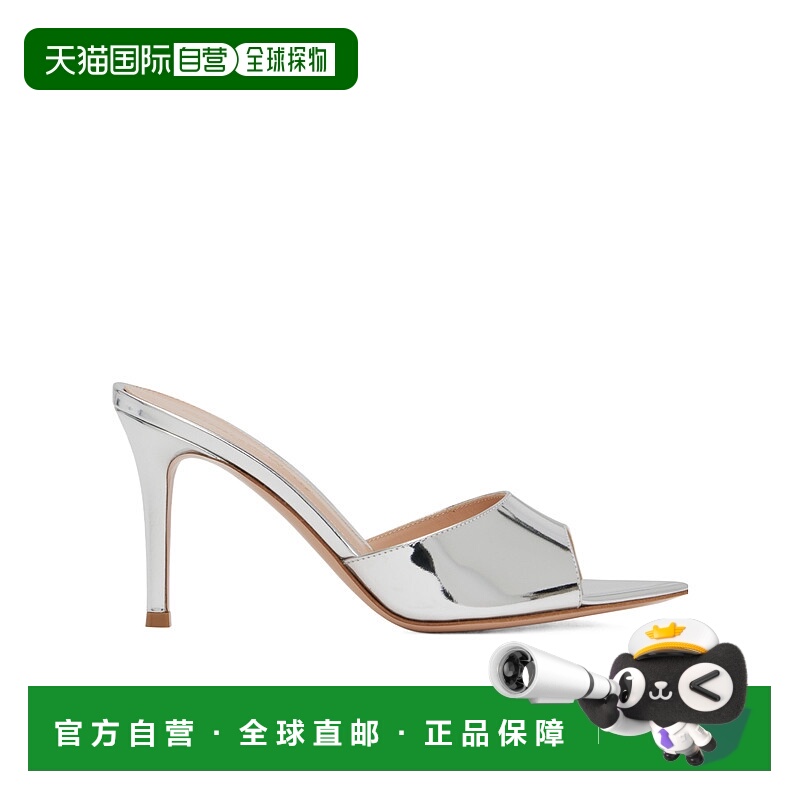 香港直邮Gianvito Rossi Elle 85 高跟凉鞋 G1513085RICMETSILVER