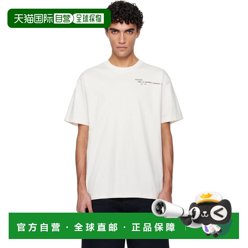 1h可退 香港直邮CARHARTT WIP 男士 白色 Punched T 恤 I036006