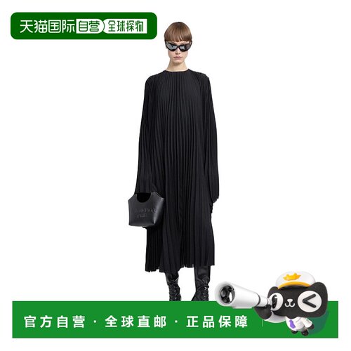 【99新未使用】香港直邮Balenciaga 圆领长袖连衣裙 772753TGO08